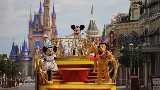 Mickey Mouse will star in the "Mickey and Friends Cavalcade" when Magic Kingdom Park reopens as traditional parades are on temporary hiatus. Olga Thompson/Walt Disney World Resort