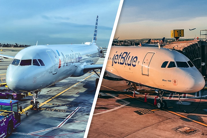 JetBlue and American Airlines