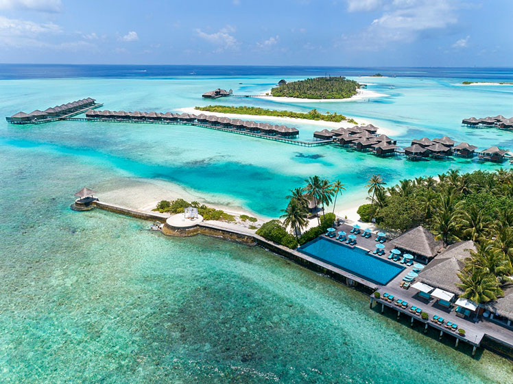 Anantara from the air &copy; Anantara Veli Maldives Resort