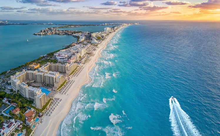 International arrivals in Cancun took the biggest hit in January, dropping nearly 55% but domestic arrivals of people boarding flights within Mexico to Cancun were down only about 18%.