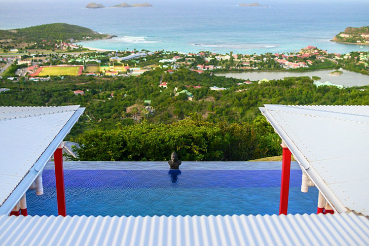 The rooftop views from Le Barth Villas extend over the town of Gustavia © Joe Sills / Lonely Planet