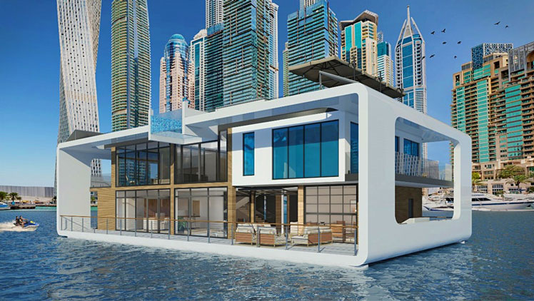 The new floating resort near Dubai Marina © Seagate Shipyard