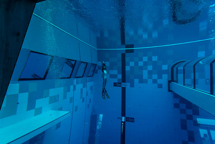 The pool is 45.5-metre (150-foot) deep ©AFP/Getty Images