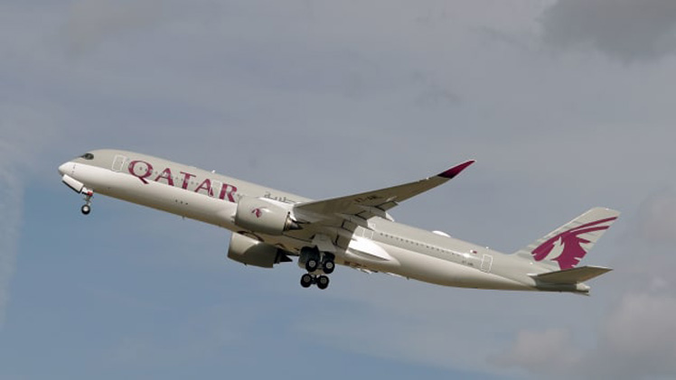 Al Baker has praised the efficiency of the A350. PASCAL PAVANI/AFP/AFP via Getty Images