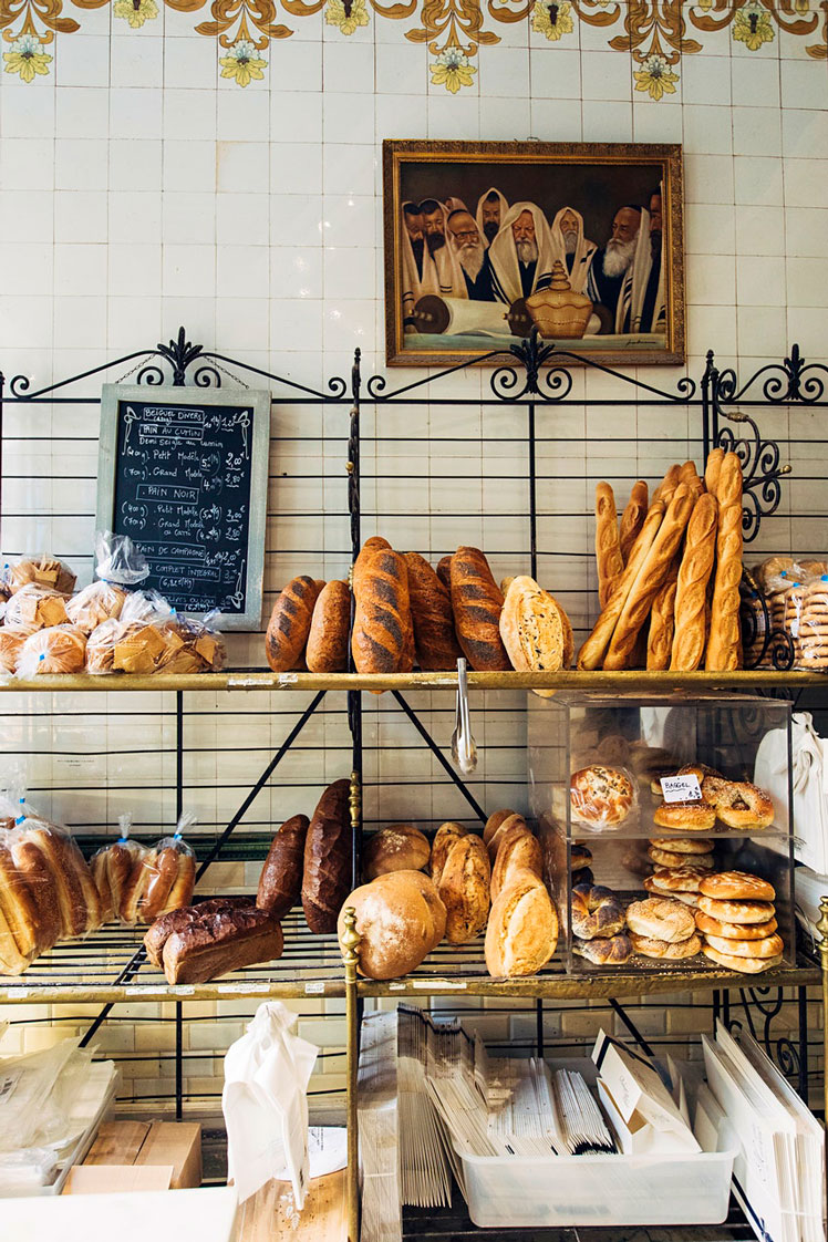 Kosher Jewish breads and pastries on display at the Boulangerie Murciano, which has been a bakery in Paris’ Marais district for over 100 years. ©Adrienne Pitts/Lonely Planet